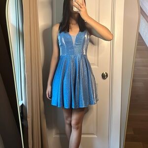 Macy’s blue glitter dress